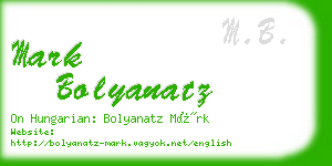 mark bolyanatz business card